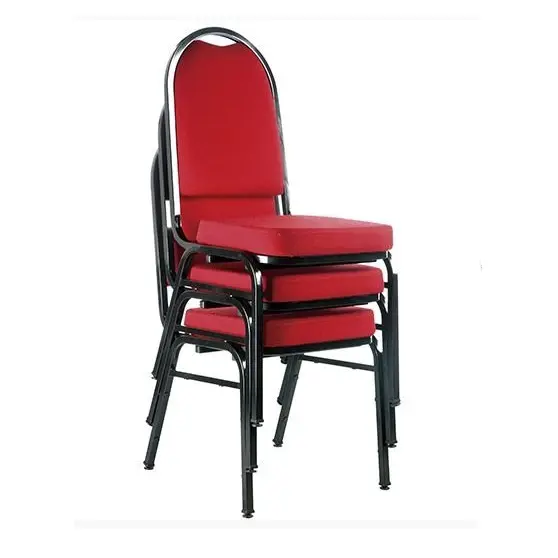 CADEIRA FIXA EMPILHÁVEL ESTOFADA