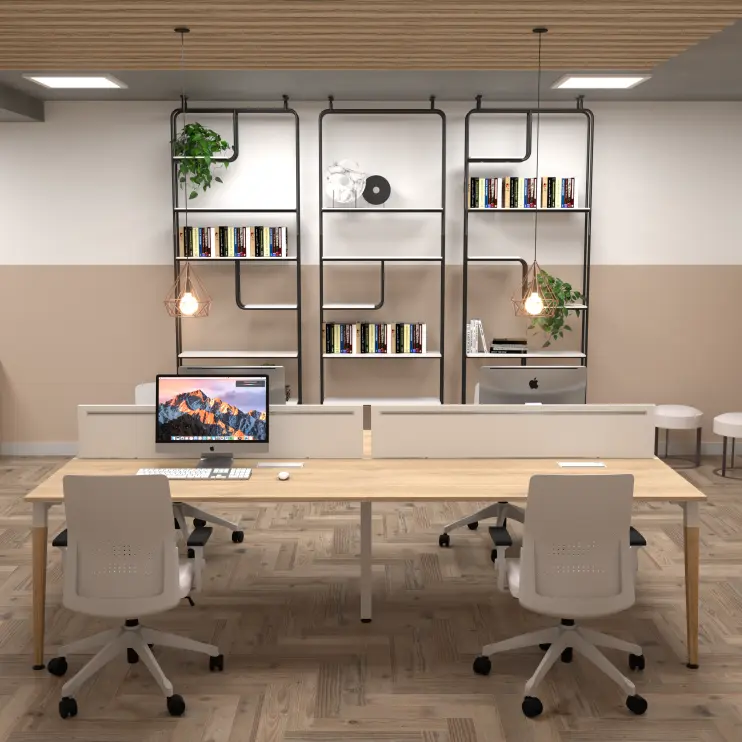 PLATAFORMA DE TRABALHO DUPLA COM PÉ CAVALETE - LEXUS