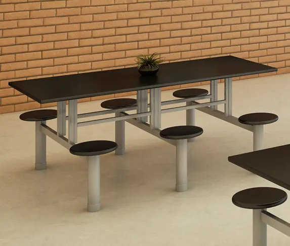 CONJUNTO REFEITÓRIO 6 LUGARES BANCO REDONDO