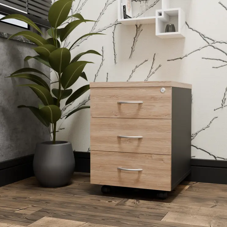 GAVETEIRO VOLANTE COM 3 GAVETAS