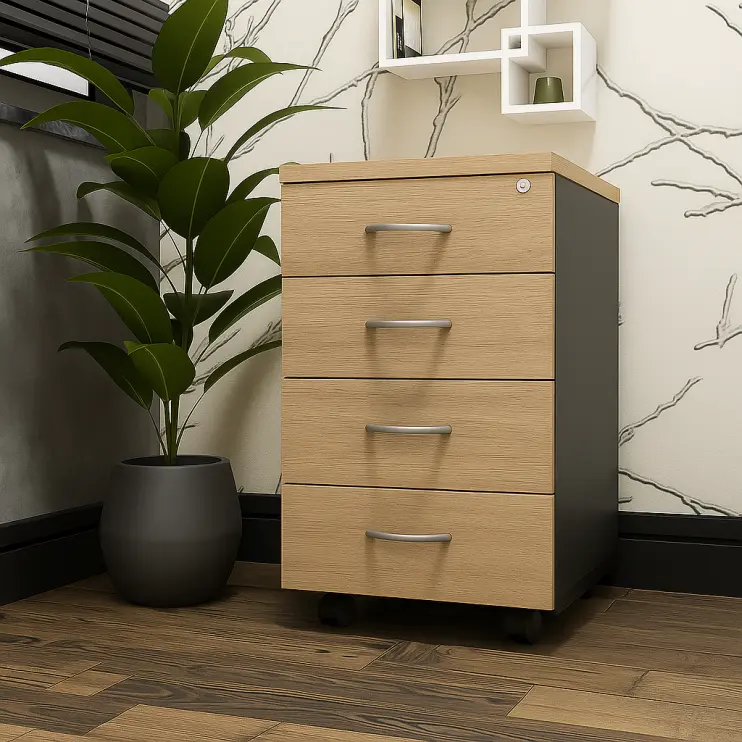 GAVETEIRO VOLANTE COM 4 GAVETAS