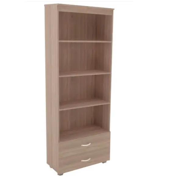 ESTANTE DE MADEIRA COM 2 GAVETAS E 3 PRATELEIRAS