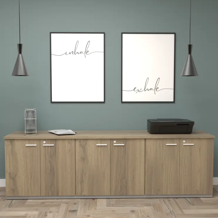 ARMÁRIO BAIXO TRIPLO COM PORTAS DE ABRIR