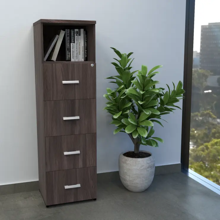 ARQUIVO COM 4 GAVETAS PASTA E NICHO - PRIMA