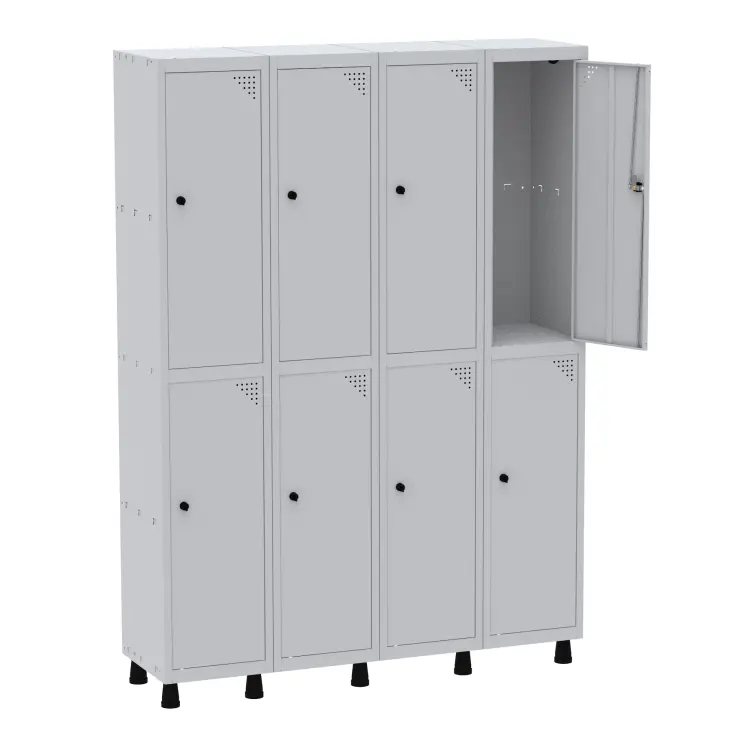ROUPEIRO DE AÇO COM 8 PORTAS GRANDES