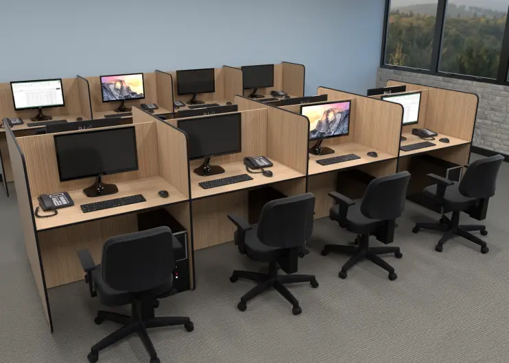 ESTAÇÃO DE TELEMARKETING ECONÔMICA DUPLA DE 8 LUGARES