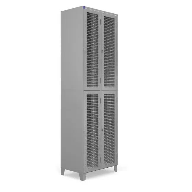 ROUPEIRO DE AÇO COM 4 PORTAS EM TELA