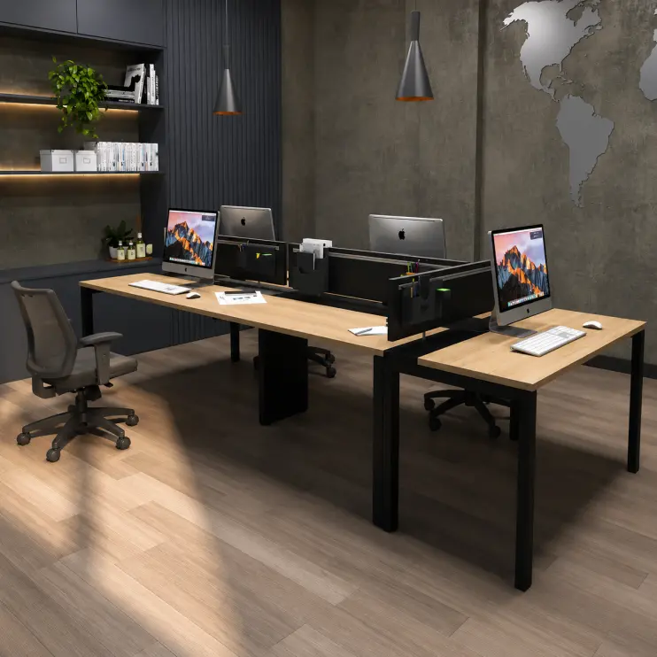 PLATAFORMA DUPLA PÉ AÇO DE 5 LUGARES - WORK PRO
