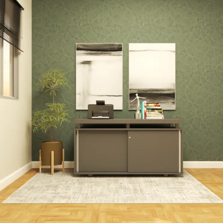 ARMÁRIO BAIXO DIRETOR COM PORTAS DE CORRER