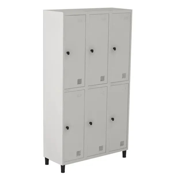 ROUPEIRO DE AÇO COM 6 PORTAS GRANDES