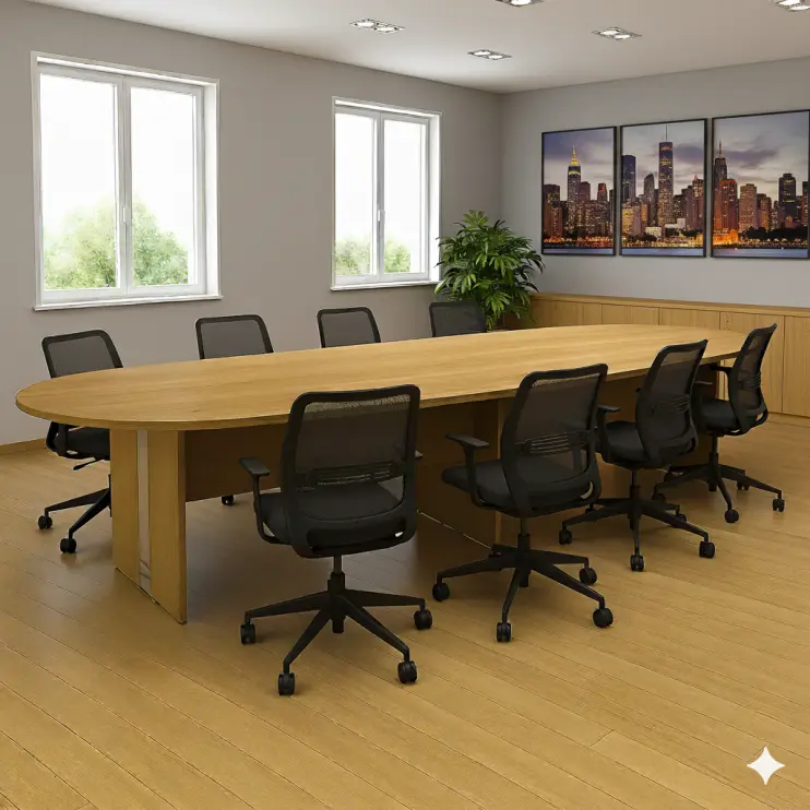 MESA DE REUNIÃO OVAL