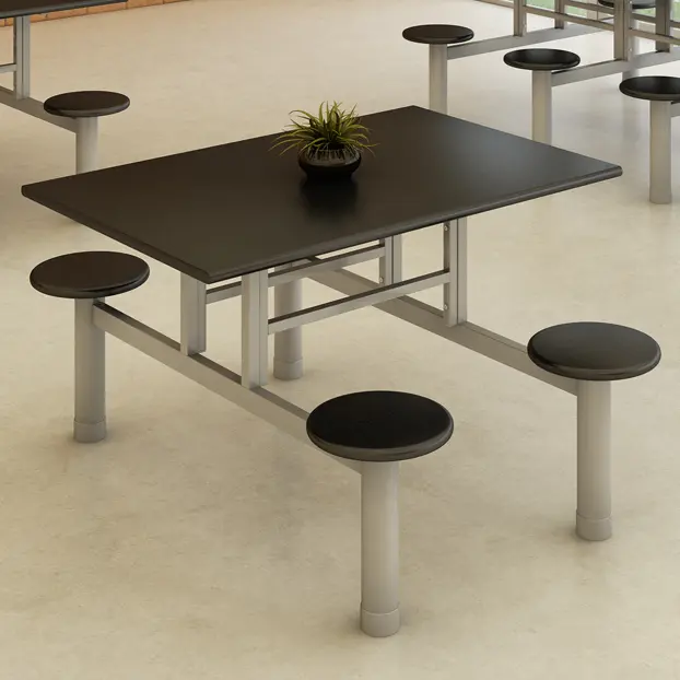 CONJUNTO REFEITÓRIO 4 LUGARES BANCO REDONDO